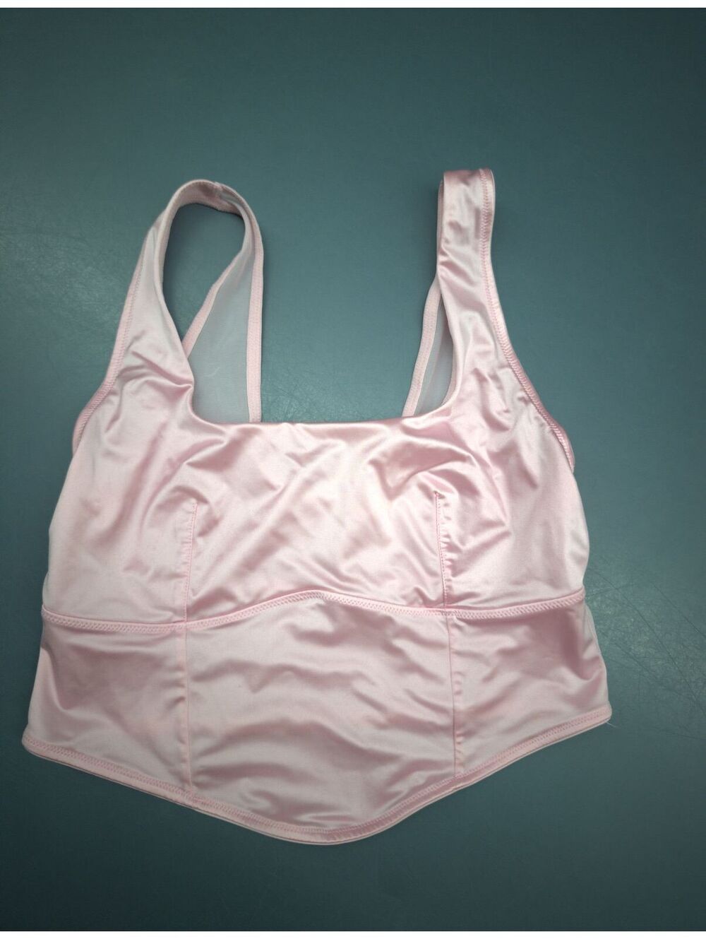 Colsie Pink Mesh Crop Top Tank XL